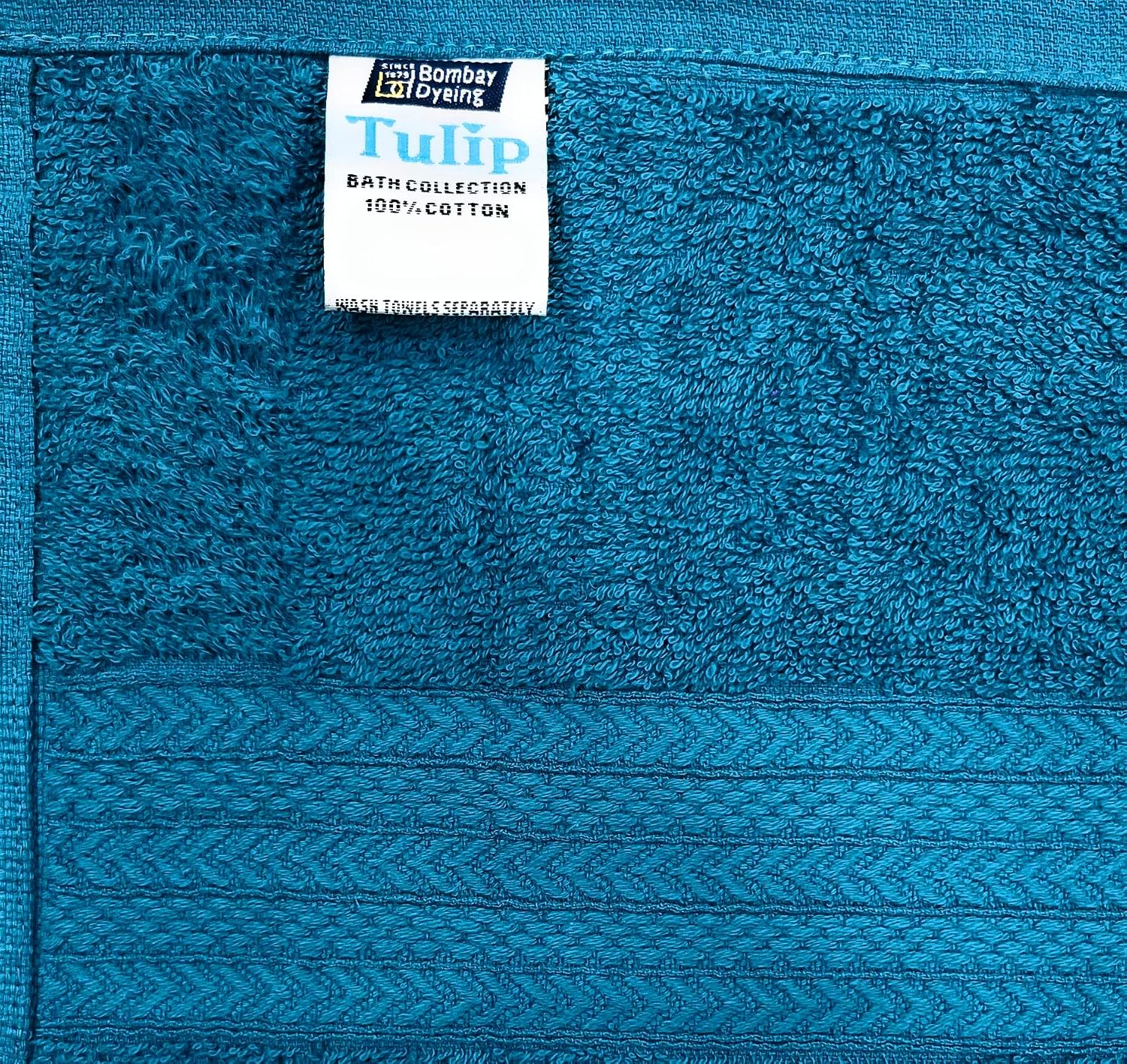 Bombay Dyeing Tulip 100% Cotton Soft Large Size Bath Towel 450 Gsm (Aqua Blue)