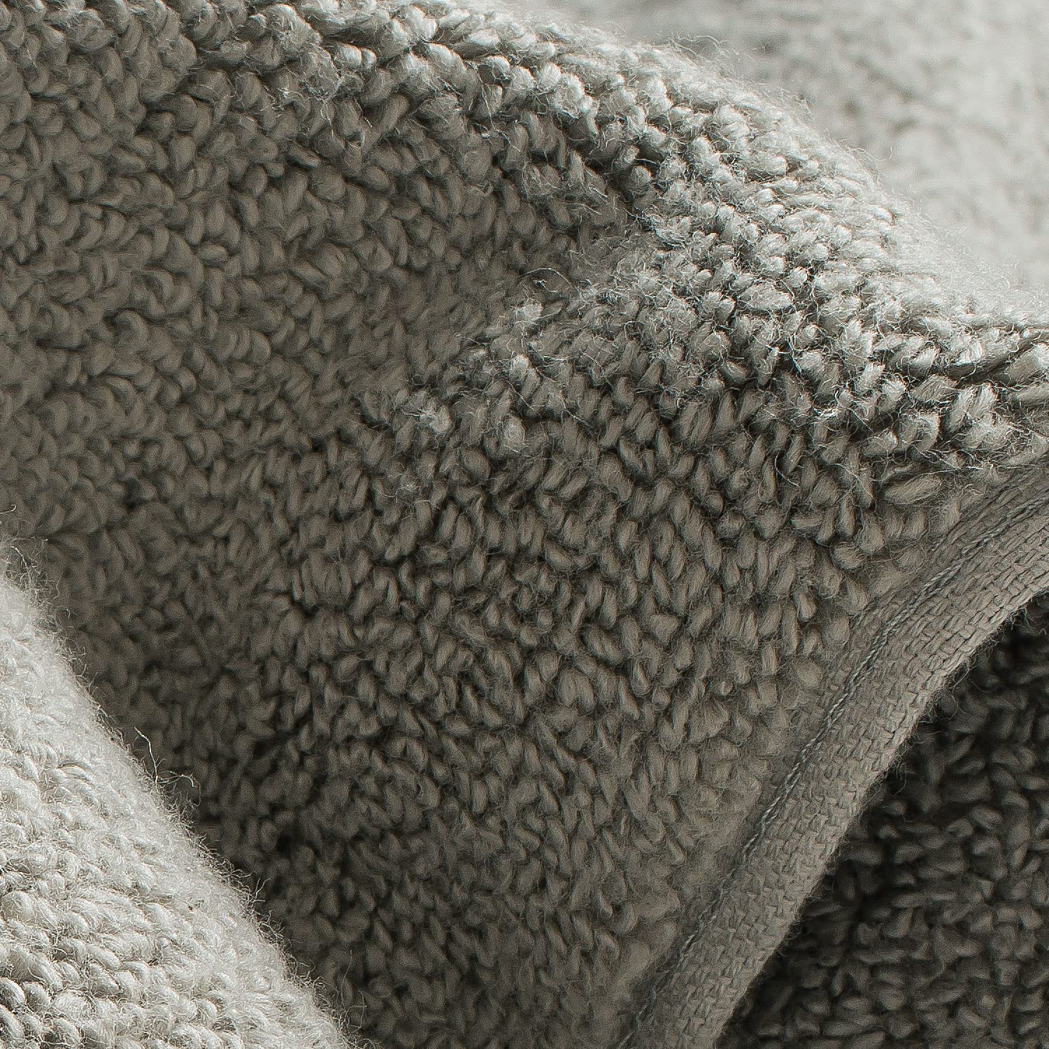 Spread Spain Resort Luxury Cotton Hand Towel 750 Gsm Maximum Softness & Absorbency, Ultra-Durable For Luxury Hotel & Spa Quality Hand Towel- London Fog (2 Piece)