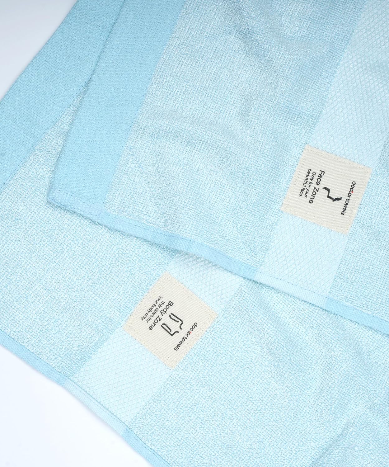 Doctor Towels World'S First Banana Terry Bath Towel 500 Gsm | Australian Formulated Antibacterial-Treated, Dual-Side For Face & Body, High Absorbent, Odor Free, Super Soft (Delicate Blue)