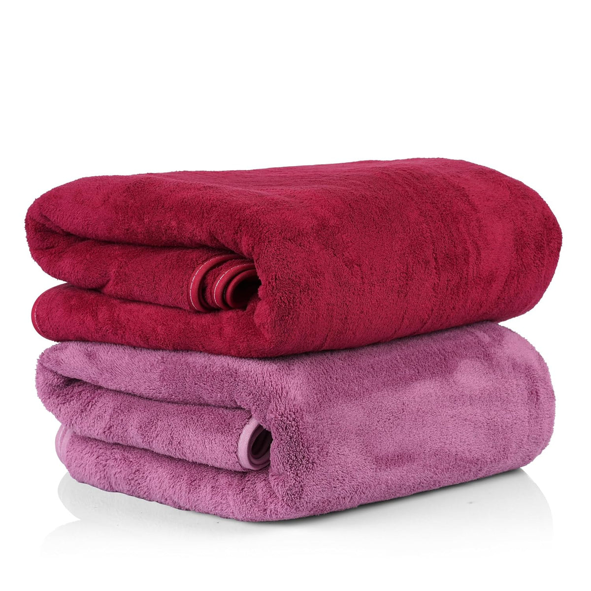 Sellsworld Microfiber Large Bath Towel | Quick Dry Super Absorbent Bath Towel For Men & Women | Towel For Bath, Travel, Gym, Beach, Pool & Yoga (Red & Red Wine)