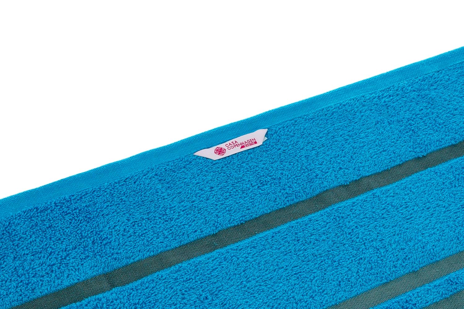Casa Copenhagen Egyptian Cotton Exotic 1 Pcs Large Bath Towel 520 Gsm (Teal Blue)