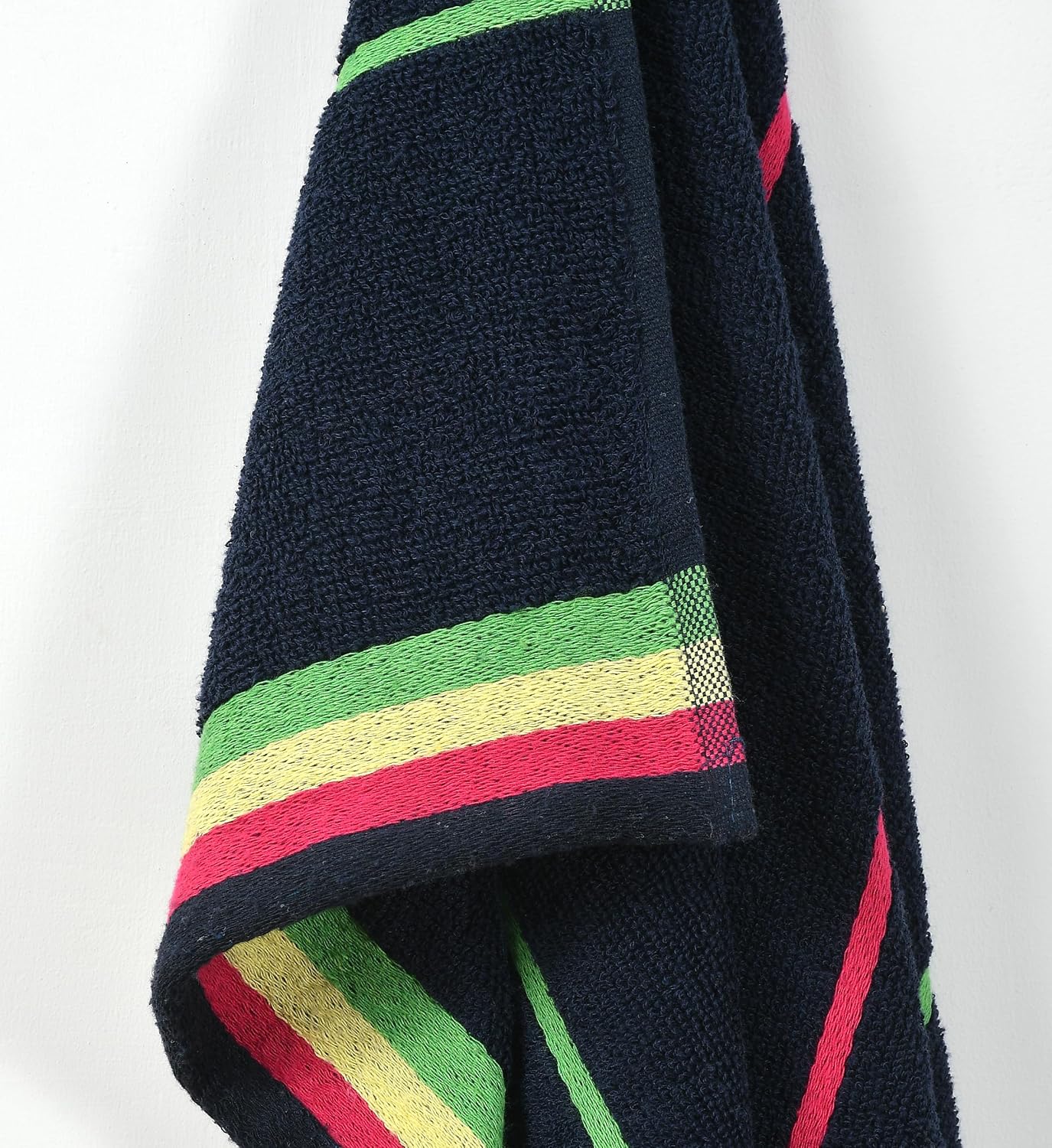 Pure Cotton Large Size Bath Towel 450 Gsm | Attractive Design, Quick Dry Bath Towel (Navy Blue)