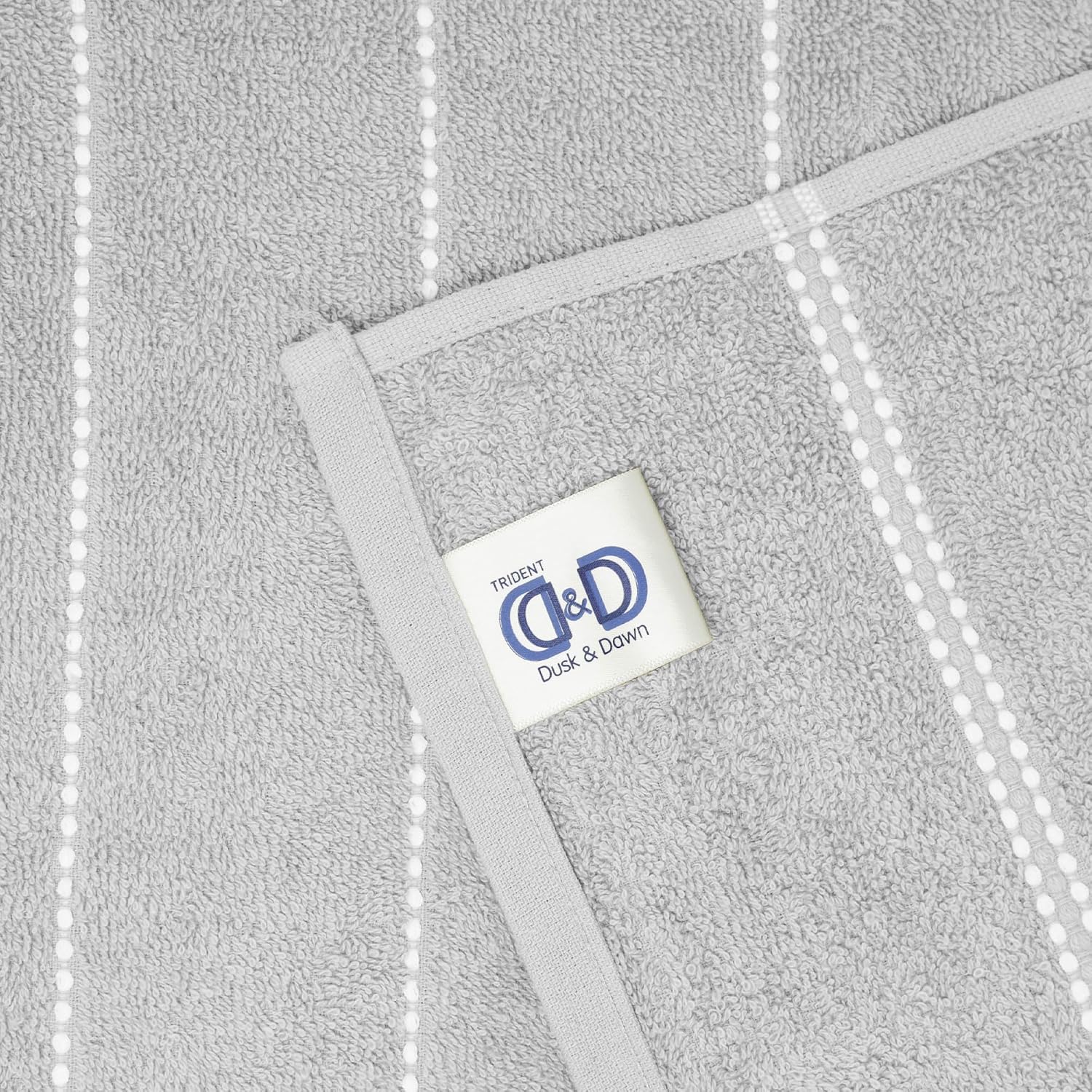 Trident Cotton Bath Towel 550 Gsm | Sanitized Finish, Quick Dry, Travel Friendly Bath Towel (Cloud Grey)