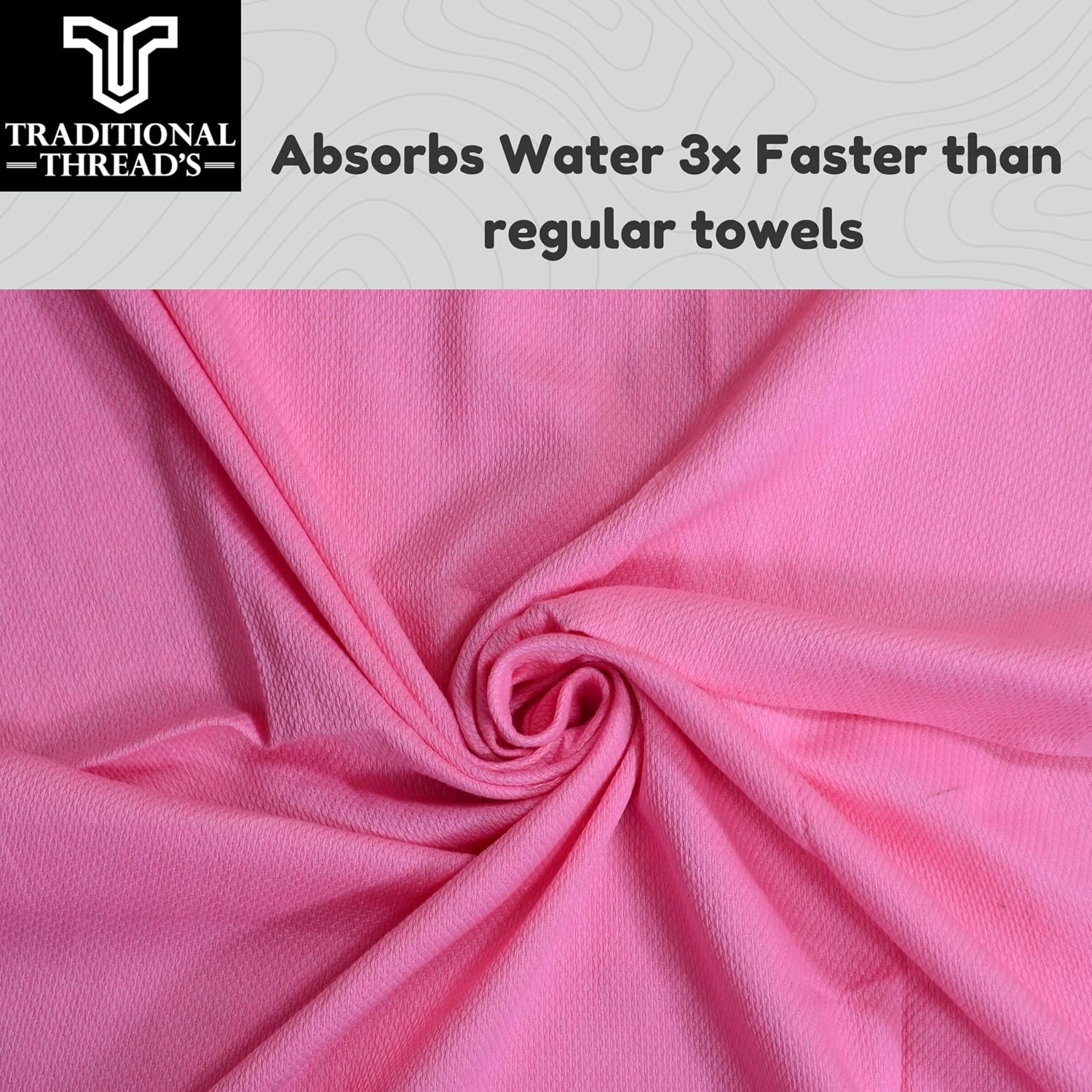 Traditional Thread'S 100% Cotton Large Size Bath Towel 400 Gsm, Set Of 2 | Ultra Soft,Absorbent,Light Weight & Quick Dry Towel
