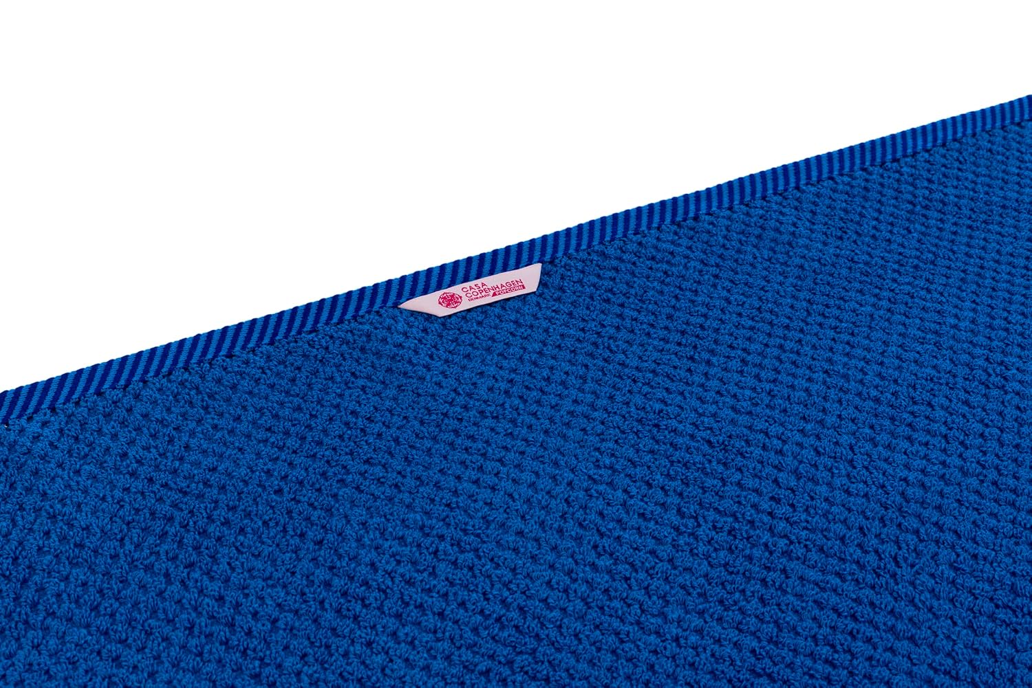 Casa Copenhagen Egyptian Cotton Popcorn 1 Pcs Large Bath Towel 500 Gsm (Electric Blue)