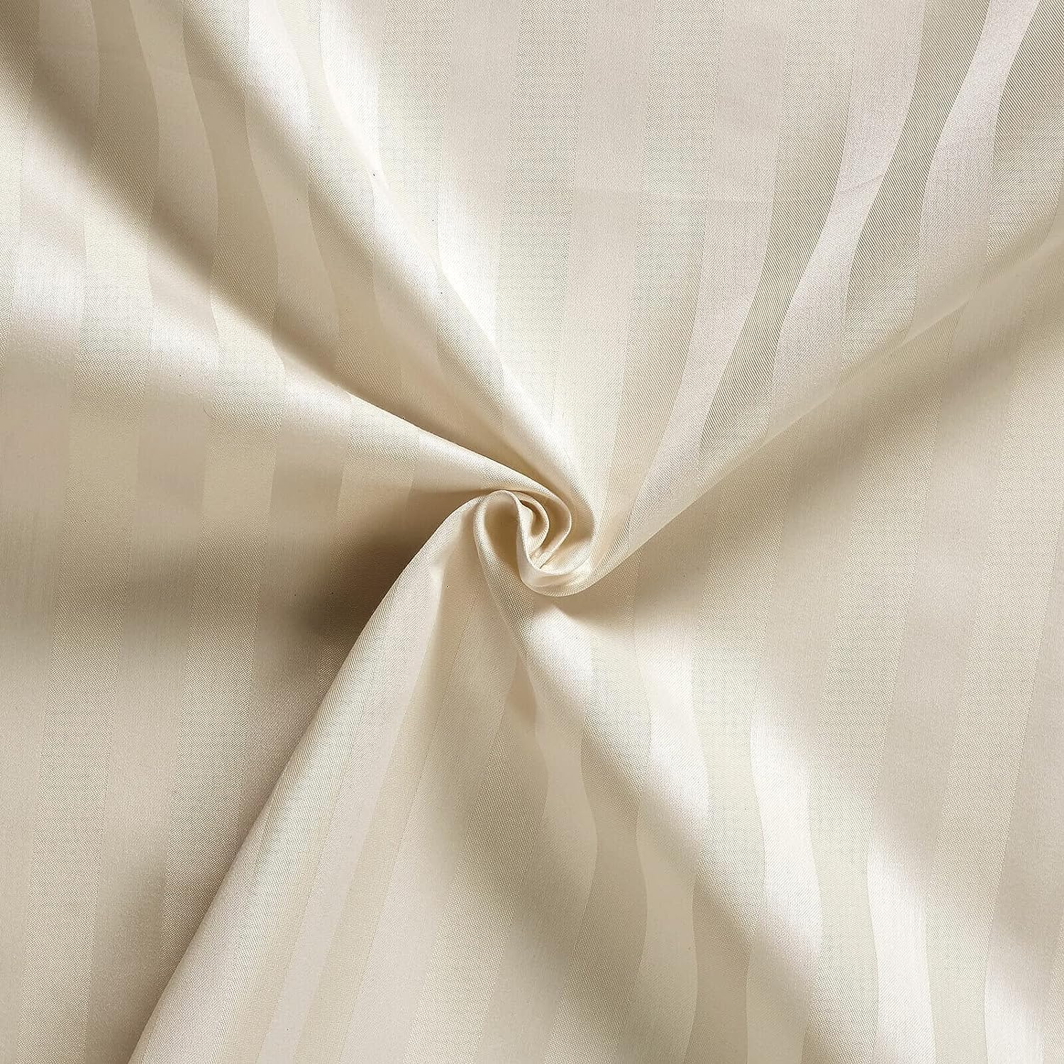 1 Fitted Elastic Bedsheet For King Size With 2 Pillow Covers - 108 X 108 Inches, Ivory | Easy Care Instructions For Long-Lasting Elegance