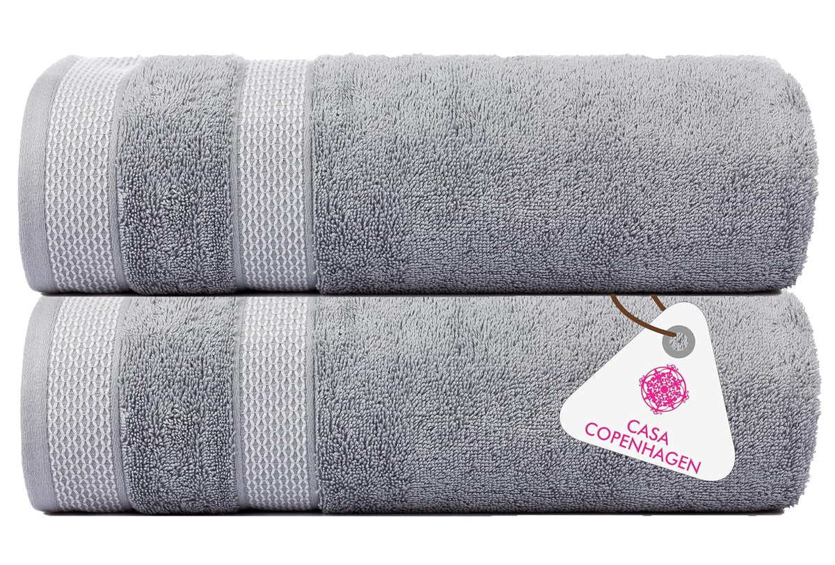 Casa Copenhagen Egyptian Cotton Exotic Hand Towel 400 Gsm (S Grey Violet)- 2 Pcs