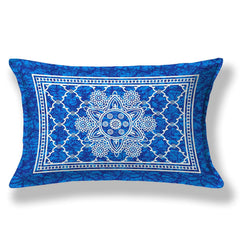 Single Bedsheet With 1 Pillow Covers - 54 X 84 Inches, Blue | Long Lasting & Soft 120 Thread Count Bedsheet | Traditional Jaipuri Printed Bedsheet
