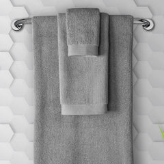 Spread Spain Resort Luxurious Cotton Towels 720 Gsm | Bath, Hand & Washcloth Towels Sets Of 3 Super Softness & Absorbent (Carbon)
