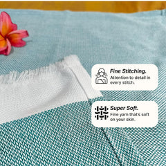 Indihaus Bamboo Hand Towels 300 Gsm | Super Soft & Absorbant (Teal & Yellow)- Pack Of 4