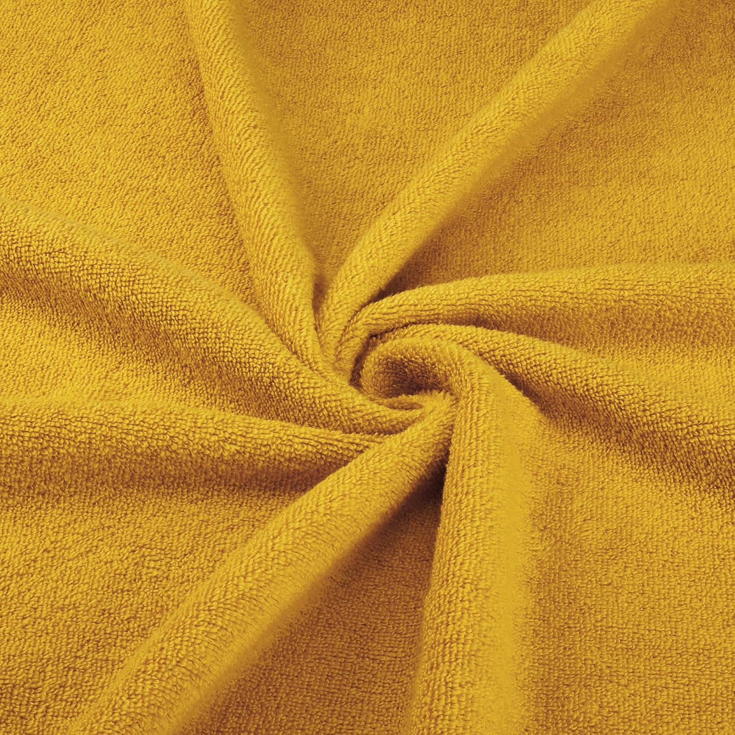 Spaces 100% Cotton Bath Towel 500 Gsm | Quick Dry Nano Spun Special Texture Bath Towels (Dark Yellow)