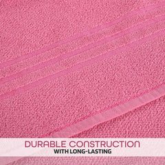 Kuber Industries Bath Towel 450 Gsm | Towel For Bath, Gym, Travel & Beach | Plain Lining (Pink)