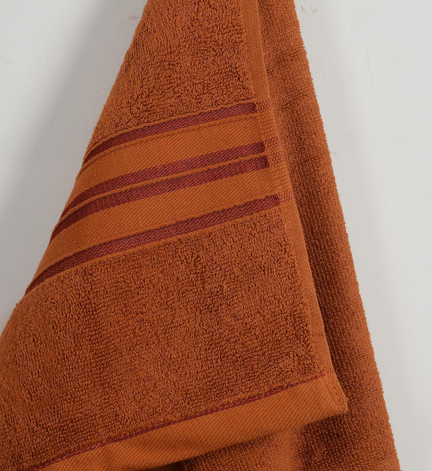Cotton Bolls Textiles 100% Cotton Bath Towel 600 Gsm | Super Soft & Absorbent Quick-Dry Bath Towel Textured & Durable Cotton Towel (Brown)
