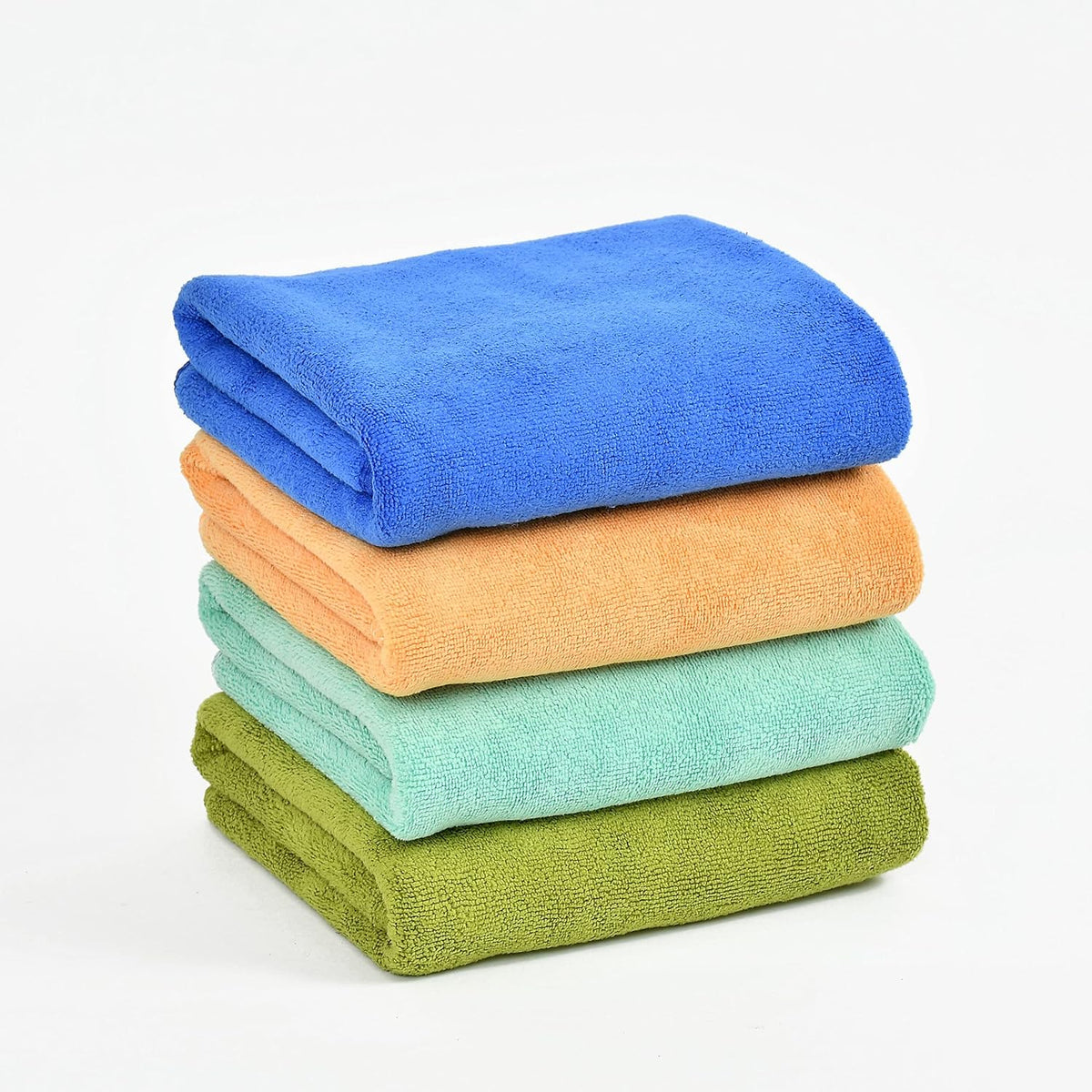 Yellow Weaves Super Soft Microfiber Hand Towels 400 Gsm | Gym & Workout Towels Set Of 4 (Multicolour)