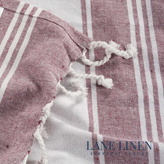 Lane Linen Turkish Beach Towels 699 Gsm | Extra Large Beach Towel, Pre-Washed For Soft Feel, Oversized Sand Free Quick-Dry Pool Towel- Wistful Mauve (2 Pack)
