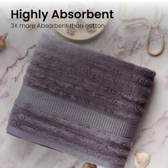Mush Ultra Soft & Super Absorbent 600 Gsm Bamboo Bath Towel Set (Space Grey)