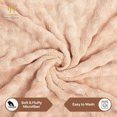 Enrich Homes Microfiber Bath Towels 450 Gsm | Large Size Super Soft Towel For Women & Men (Light Saffron)- 1 Pcs