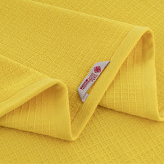 Casa Copenhagen Egyptian Cotton Waffle Large Size Bath Towel 500 Gsm (Butter Yellow)