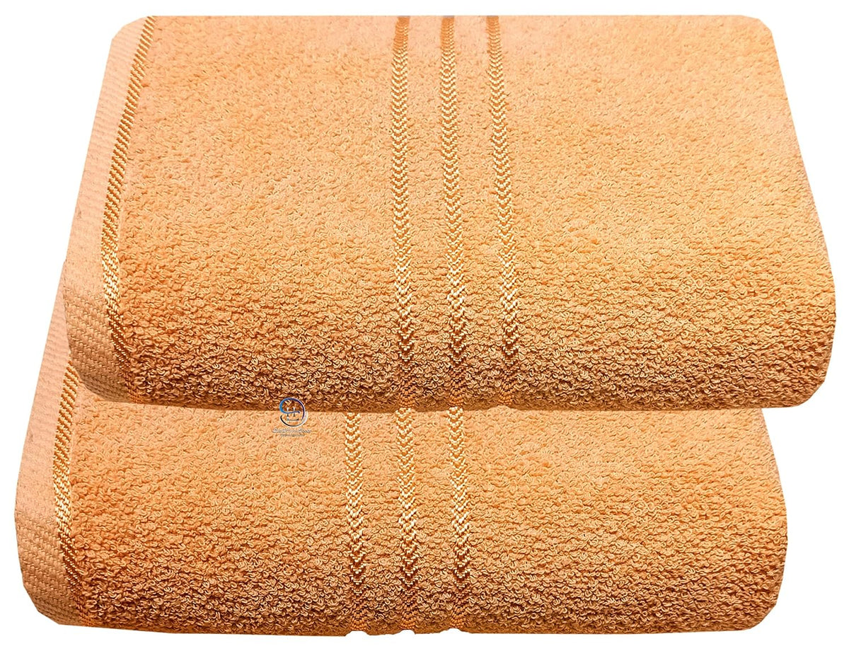 Lush Haven Decor Extra Large Big Men Bath Towel 1000 Gsm | 100% Pure Cotton Full Size Xxxl Ultra Soft, Absorbent & Quick Dry Towel (Brown) - Pack Of 2