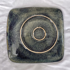 Studio Pottery Ceramic Square Serving Platter - Brown, L X B - 25 Cm X 25 Cm | Starter Serving Tray - Brown Symphony Collection