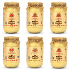 Pure Shudh Indian Desi Cow Bilona Ghee By Gavyratan | Made Using Traditional Bilona Method Pure Desi Ghee Good For Body Muscles | 3 Litre (500ml * 6) 101.4 Ounce | Jar Pack