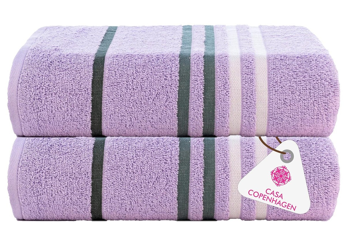Casa Copenhagen Egyptian Cotton Exotic Hand Towel 400 Gsm (Taffy Purple Rose)- 2 Pcs