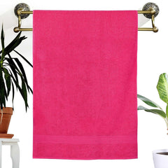 Dreamscape 100% Cotton Bath Towel 1100 Gsm - Set Of 2 (Coral & Brown)