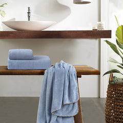 Spread Spain Microfiber 1 Bath + 2 Hand Towel 360 Gsm | Extra Soft Plush High Absorbent Bath Towel For Men & Women (Rock)