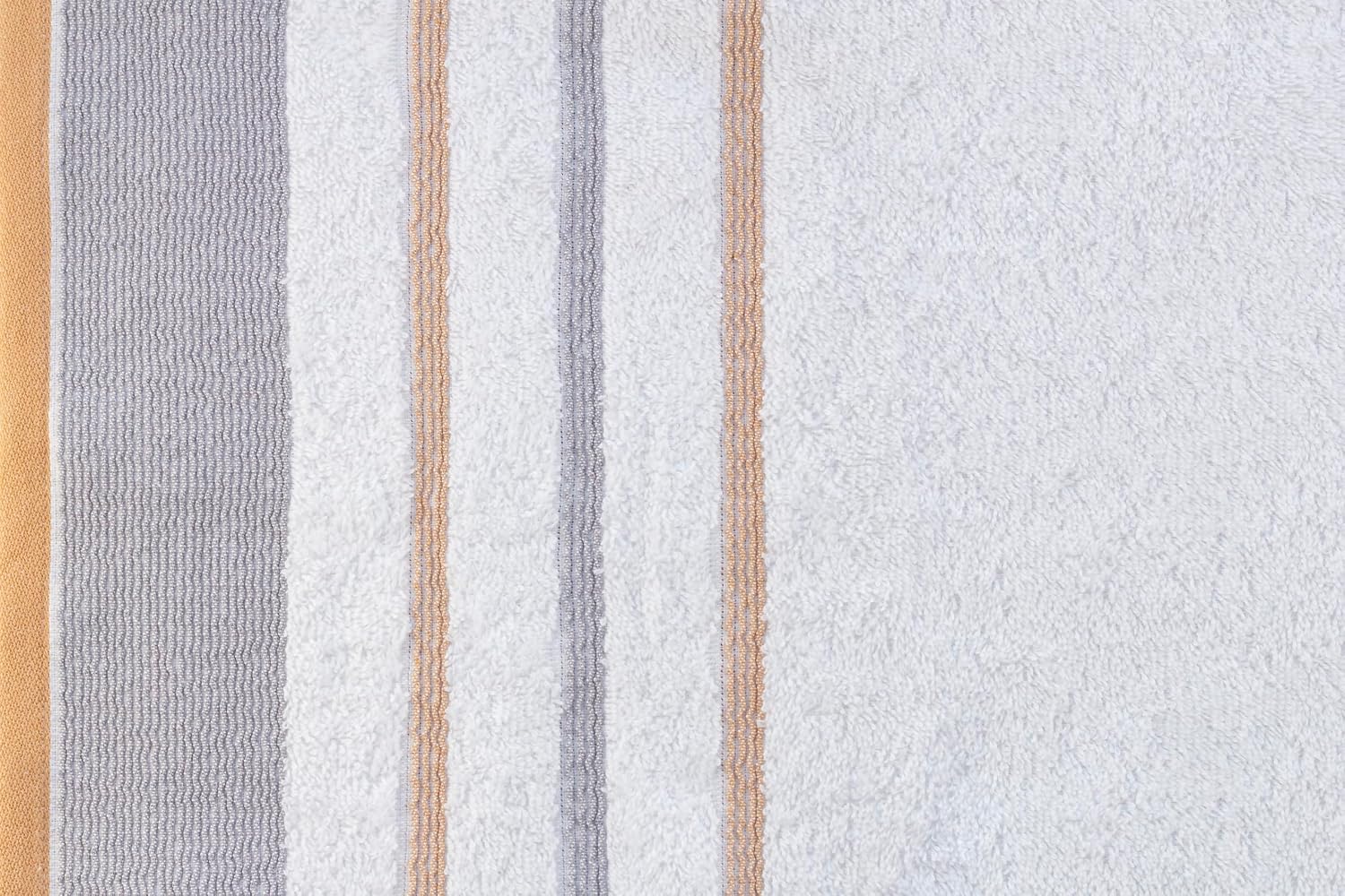 Casa Copenhagen Egyptian Cotton White Bay 1 Pcs Large Bath Towel 500 Gsm (Light Grey/Beige)