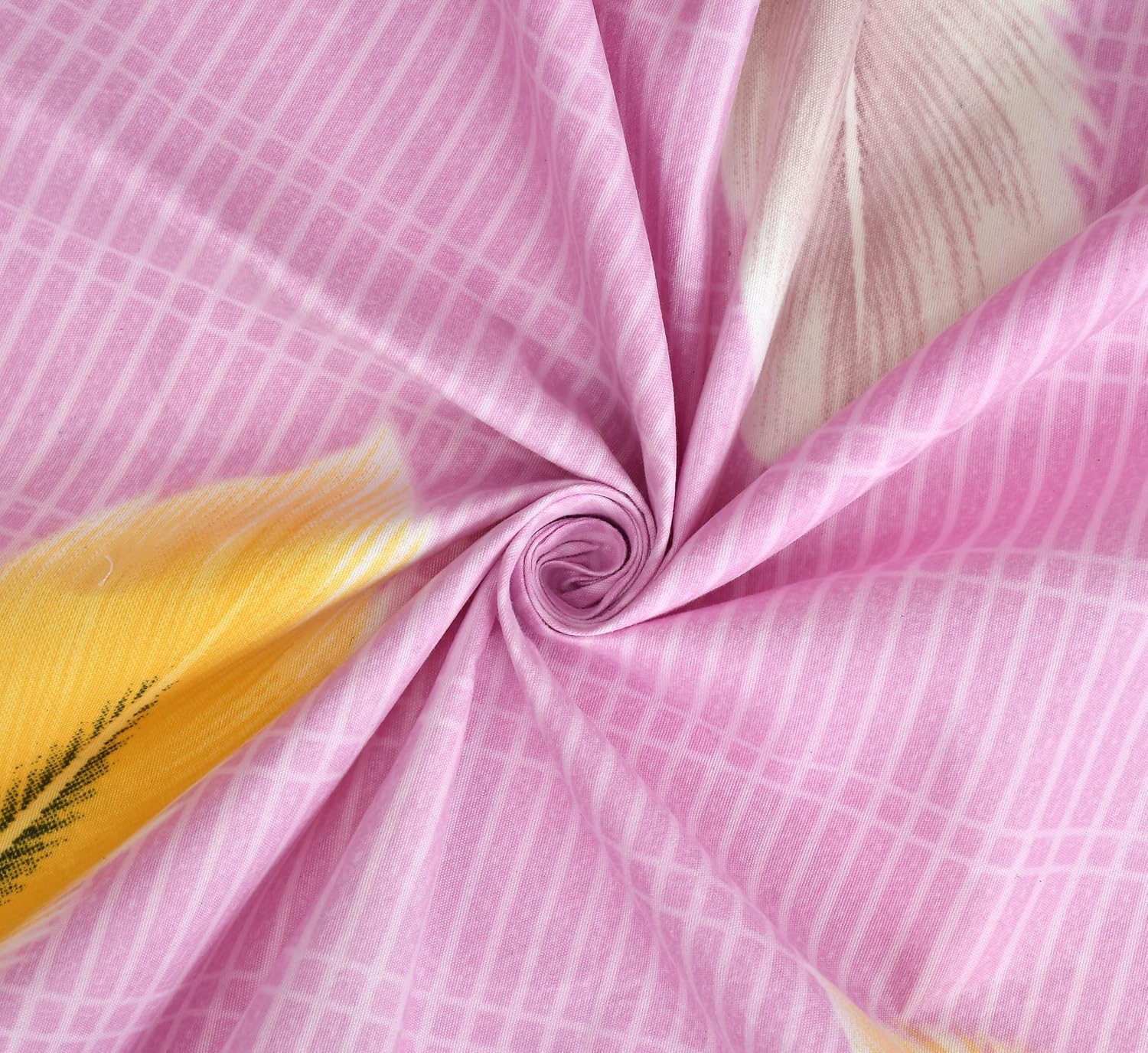 1 Double Bedsheet With 2 Pillow Covers Size 60 X 78 X 8 Inches, Pink | Cotton Feel All Around Elastic Fitted - Queen Size Bedsheets, Super Soft