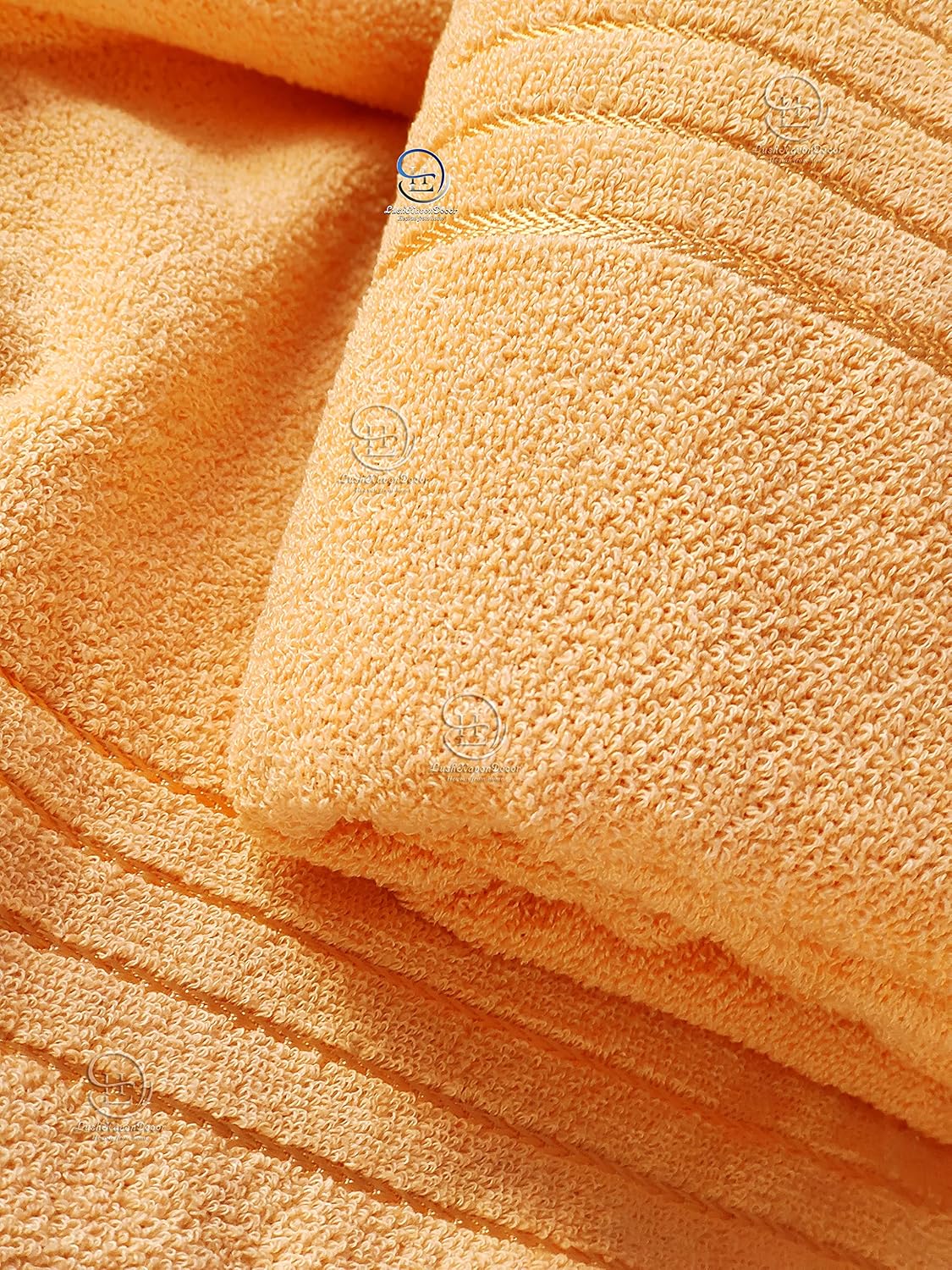Lush Haven Decor Extra Large Big Men Bath Towel 500 Gsm | 100% Pure Cotton Full Size Xxxl Ultra Soft, Absorbent & Quick Dry Towel (Peach)
