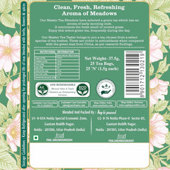 San-Cha Healthy Detox Green Tea - 25 Biodegradable Tea Bags | Fresh & Vegetal Notes - Environment Friendly & Made In Corn Fiber | Low Caffeine