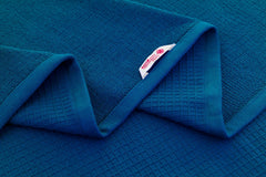 Casa Copenhagen Egyptian Cotton Waffle 1 Pcs Large Bath Towel 500 Gsm (Electric Blue)