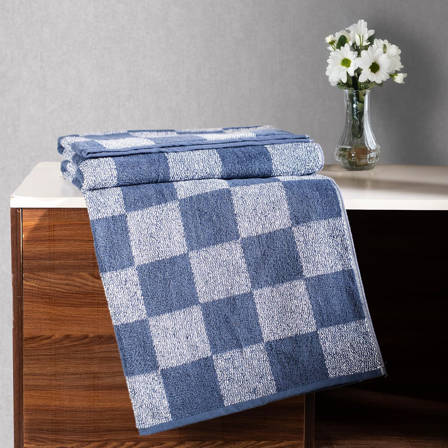Mytrident Bath Towels 500 Gsm | Urban Comfort Fashion Collection 100% Cotton Towel Bath Towel For Men & Women Highly Absorbent Towels (Washed Indigo)