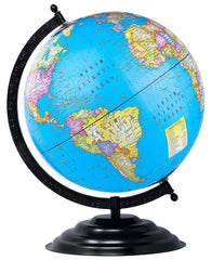 Globe Educational 13 Inch Height Metal Base World Globe For Office Decor, Gifting, Show Piece, Educational Globe For Kids & Students Learning, Pack Of 1