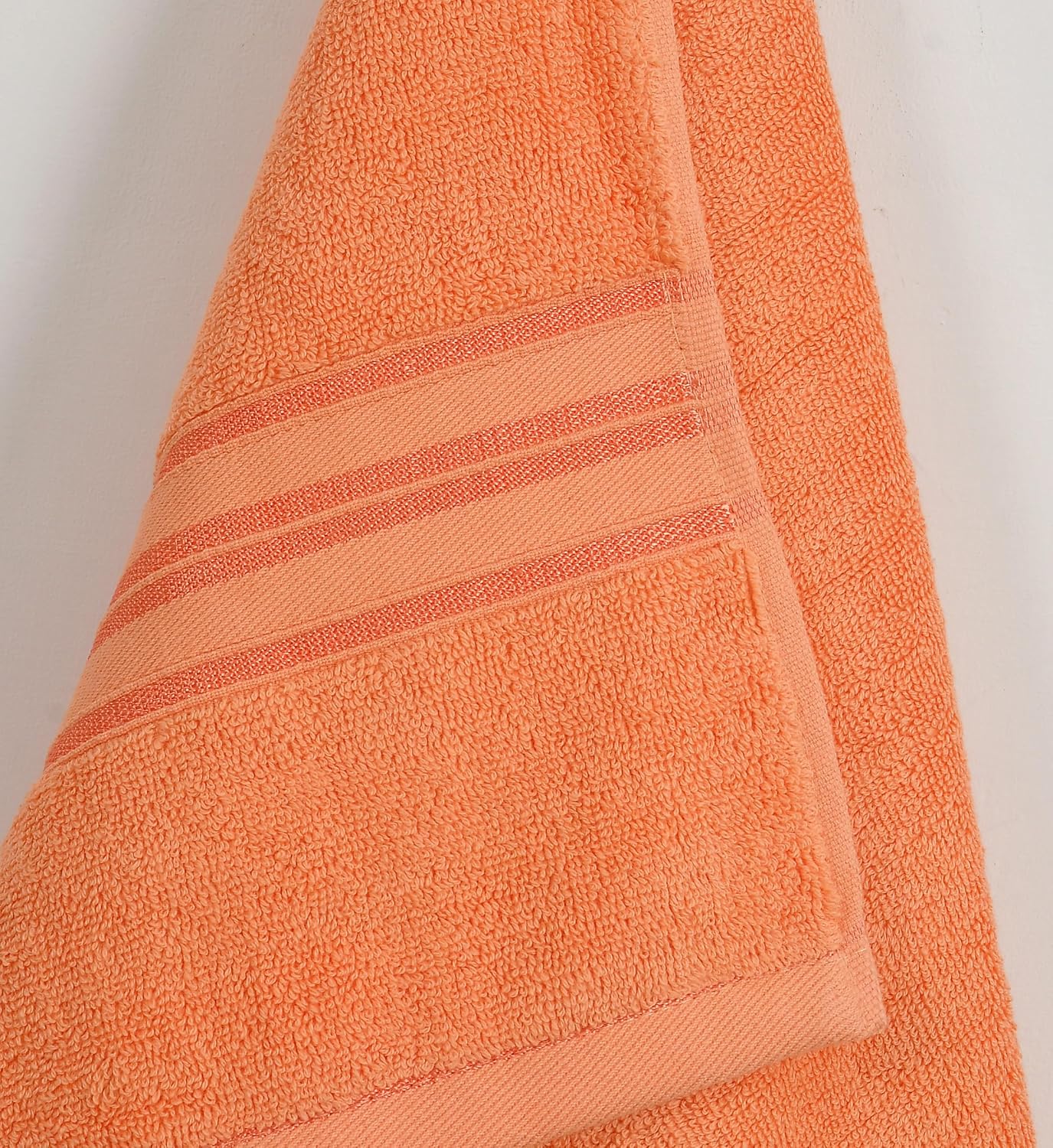 Cotton Bolls Textiles 100% Cotton Bath Towel 600 Gsm | Super Soft & Absorbent Quick-Dry Bath Towel Textured & Durable Cotton Towel (Coral)