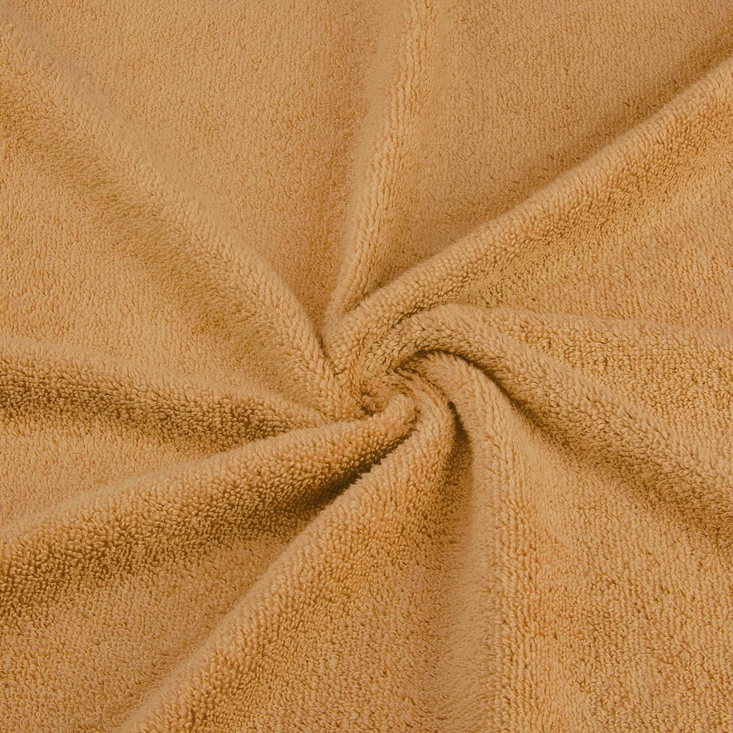 Spaces 100% Cotton Bath Towel 500 Gsm | Quick Dry Nano Spun Special Texture Bath Towels (Gold)
