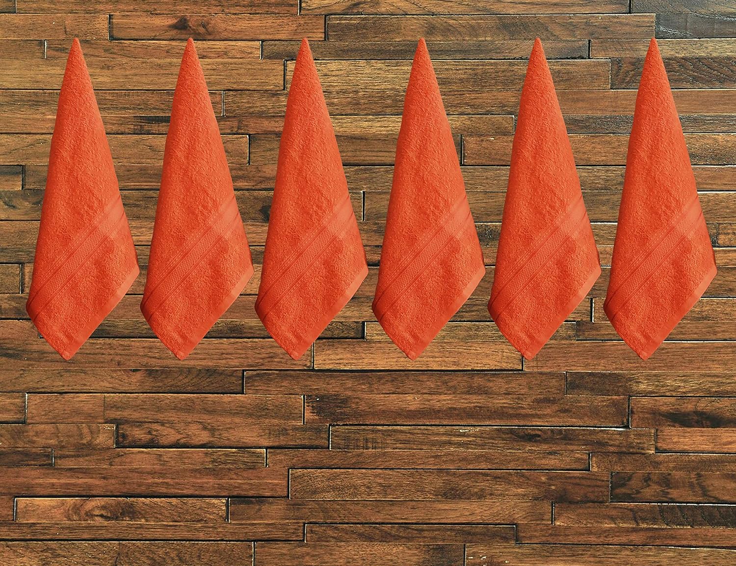 Ksc Shop Premium Luxury Cotton Face Towel 900 Gsm | Ultra Soft Highly Absorbent Face Towel (Rusty Orange) - Pack Of 6