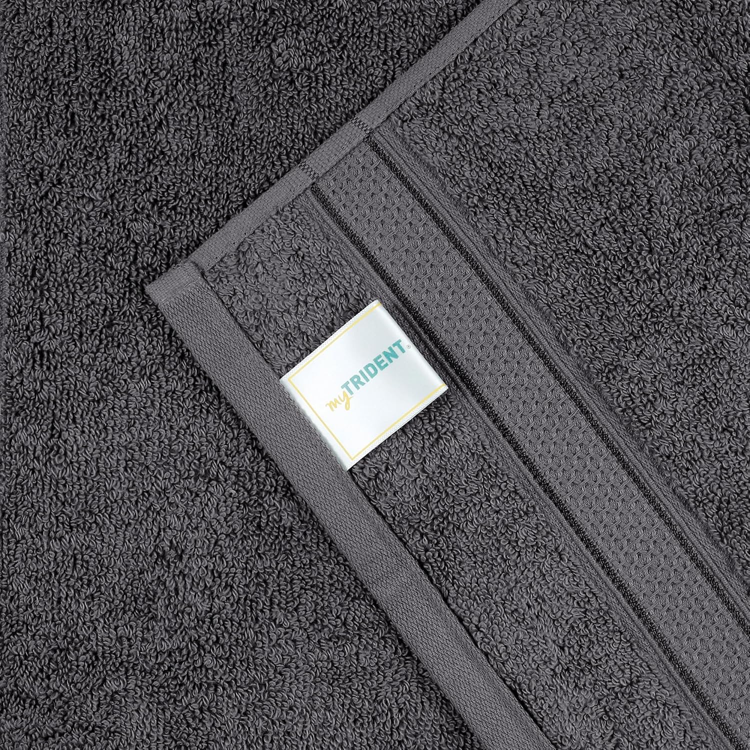 Mytrident Indulgence Collection Hand Towel 400 Gsm | 100% Cotton For Men & Women Hand Towel - Anchor Grey (Pack Of 2)