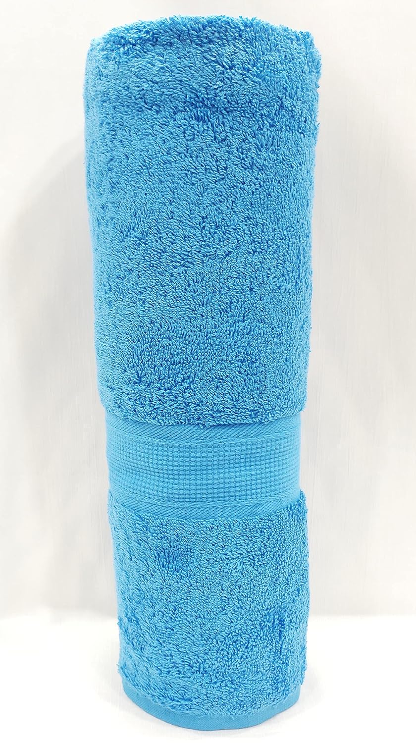 Bombay Dyeing Santino Premium Cotton Large Bath Towel 500 Gsm (Surf Bue)