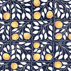 100% Cotton Single Bedsheet With 1 Matching Pillow Covers - 57 X 87 Inches, Navy & Orange | All Weather Comfort & Bedroom - Softness & Natural Breathability
