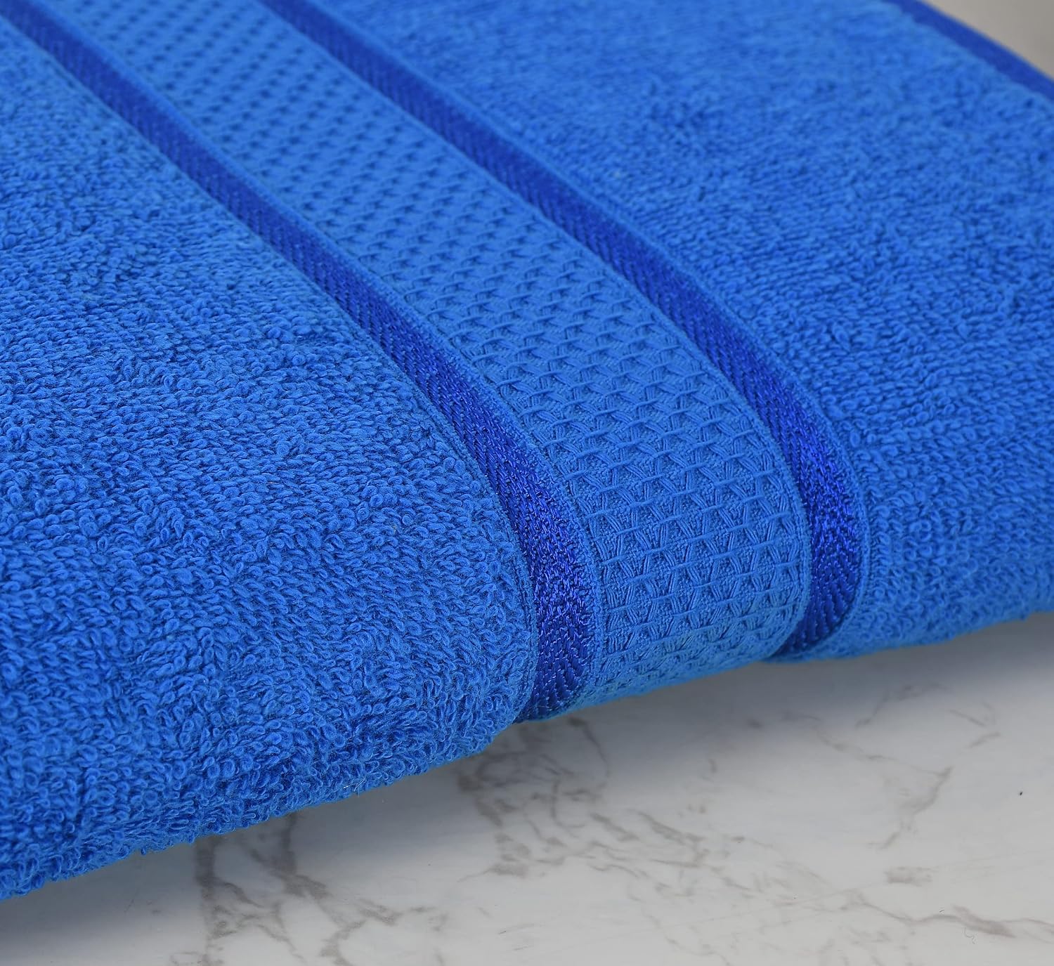 Bombay Dreams 100% Pure Cotton Quick Dry Bath Towel 500 Gsm | Bath Towel Set For Men & Women | Hypoallergenic Soft & Skin Friendly | High Water Absorber (Navy Blue)