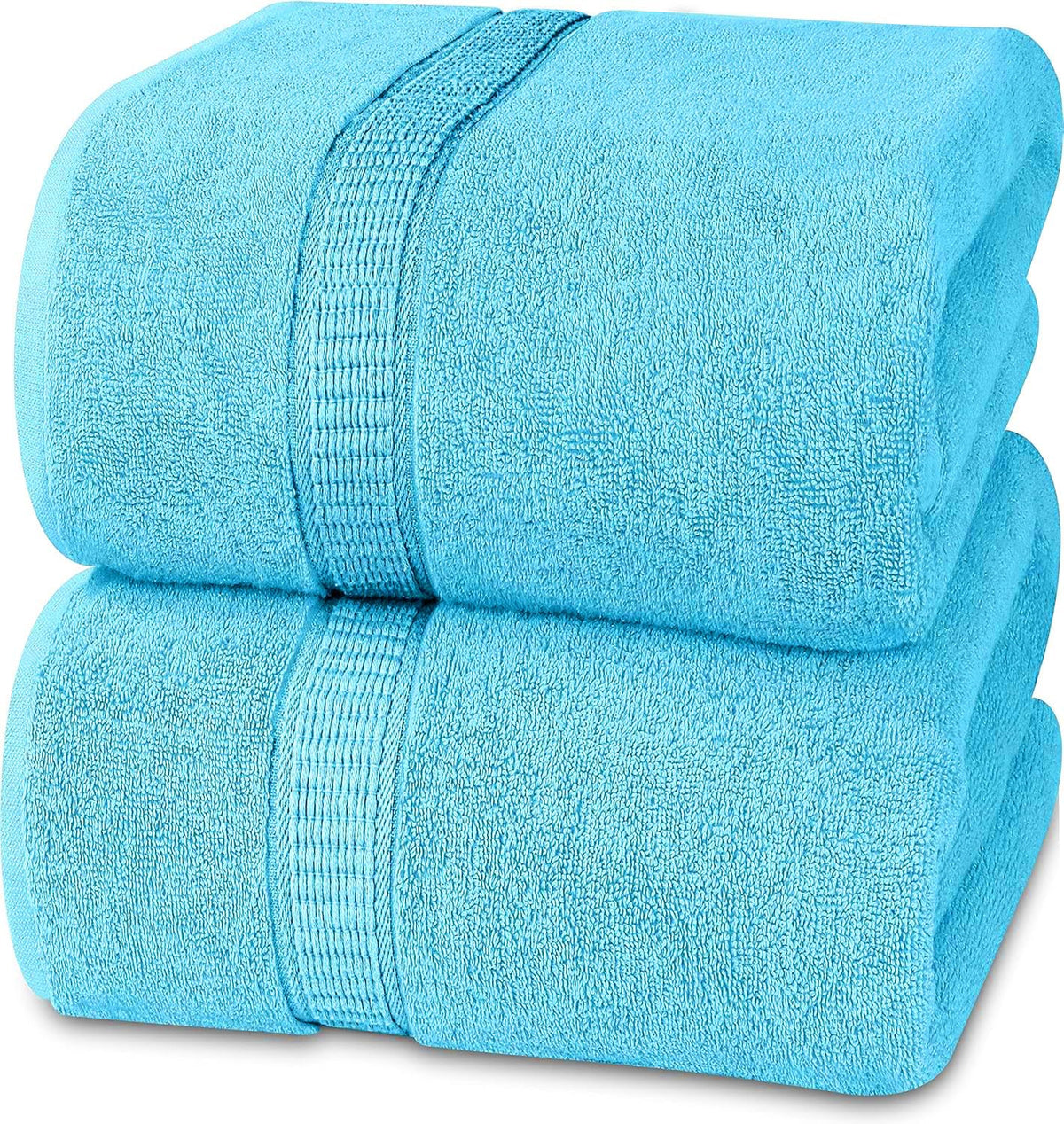 Rewop Microfiber Bath Towels 1200 Gsm | Large Size-Super Soft Coral Fleece Bathing Towel With Hook Quick Dry Super Absorbent-Bath Towel For Men & Women (Light Blue)- Pack Of 2