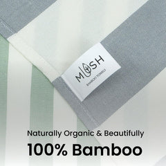 Mush 100% Bamboo Extra Large Bath Towels 700 Gsm | Ultra Soft, Absorbent, Quick Dry Bath Towel For Men & Women (Blue Dark Green & Turquoise Light Green)- Pack Of 2