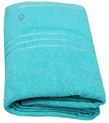 Lush Haven Decor Extra Large Big Men Bath Towel 500 Gsm | 100% Pure Cotton Full Size Xxxl Ultra Soft, Absorbent & Quick Dry Towel (Sky Blue)