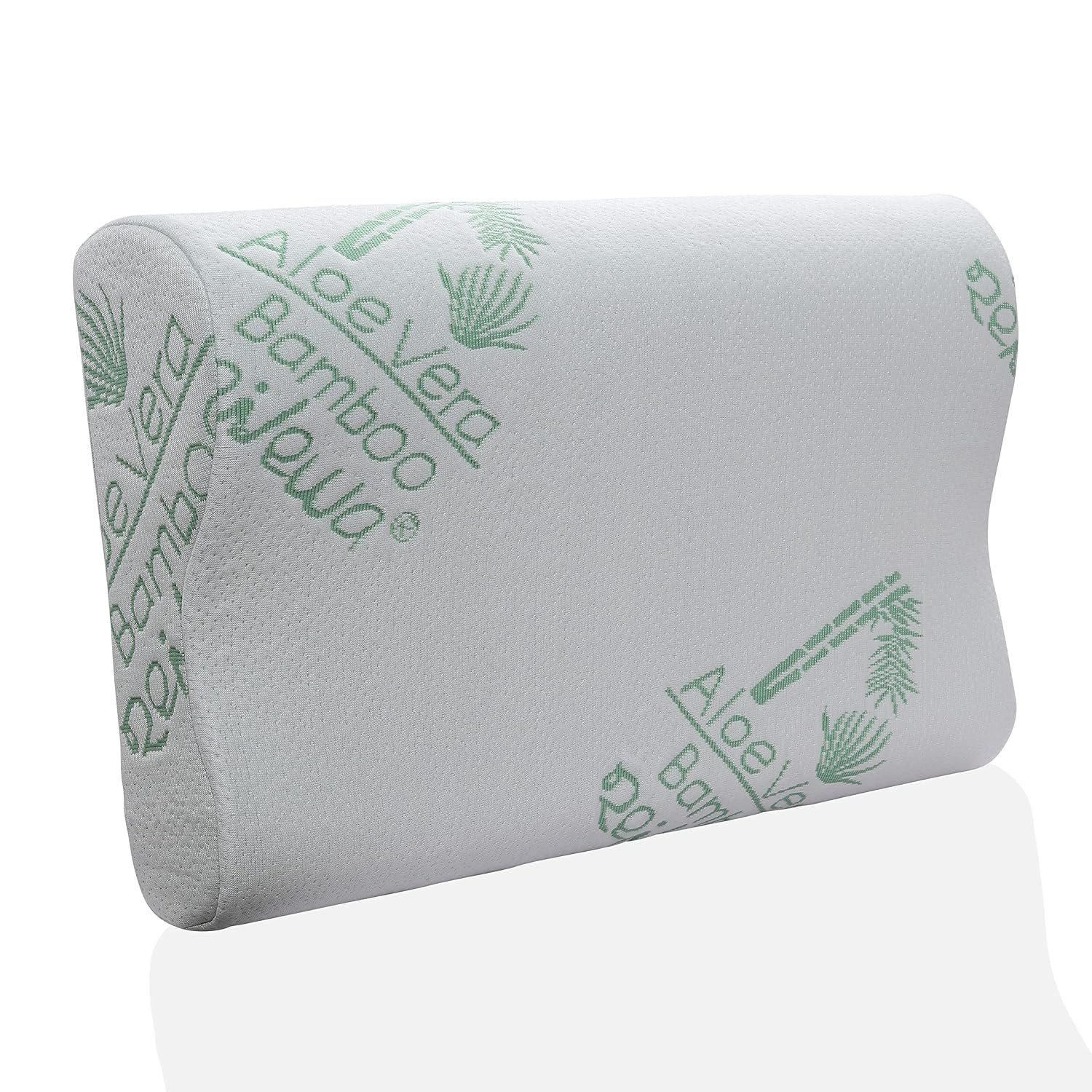 Cervical Pillow, Memory Foam Pillow With Bamboo Cover For Sleeping, White | Aerosoft Cushion With Washable Cover, Adjustable Pillow, Ideal Pillow For Back Side & Stomach Sleepers