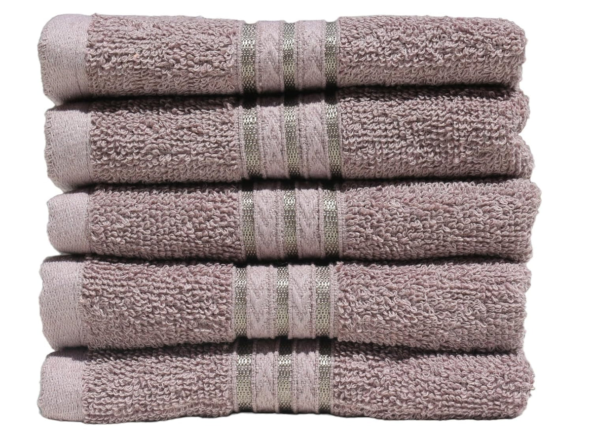 Solance Super Cotton Hand Towel 1000 Gsm | Ultra Soft & Super Absorbent Hand Towel (Brown) - Set Of 5