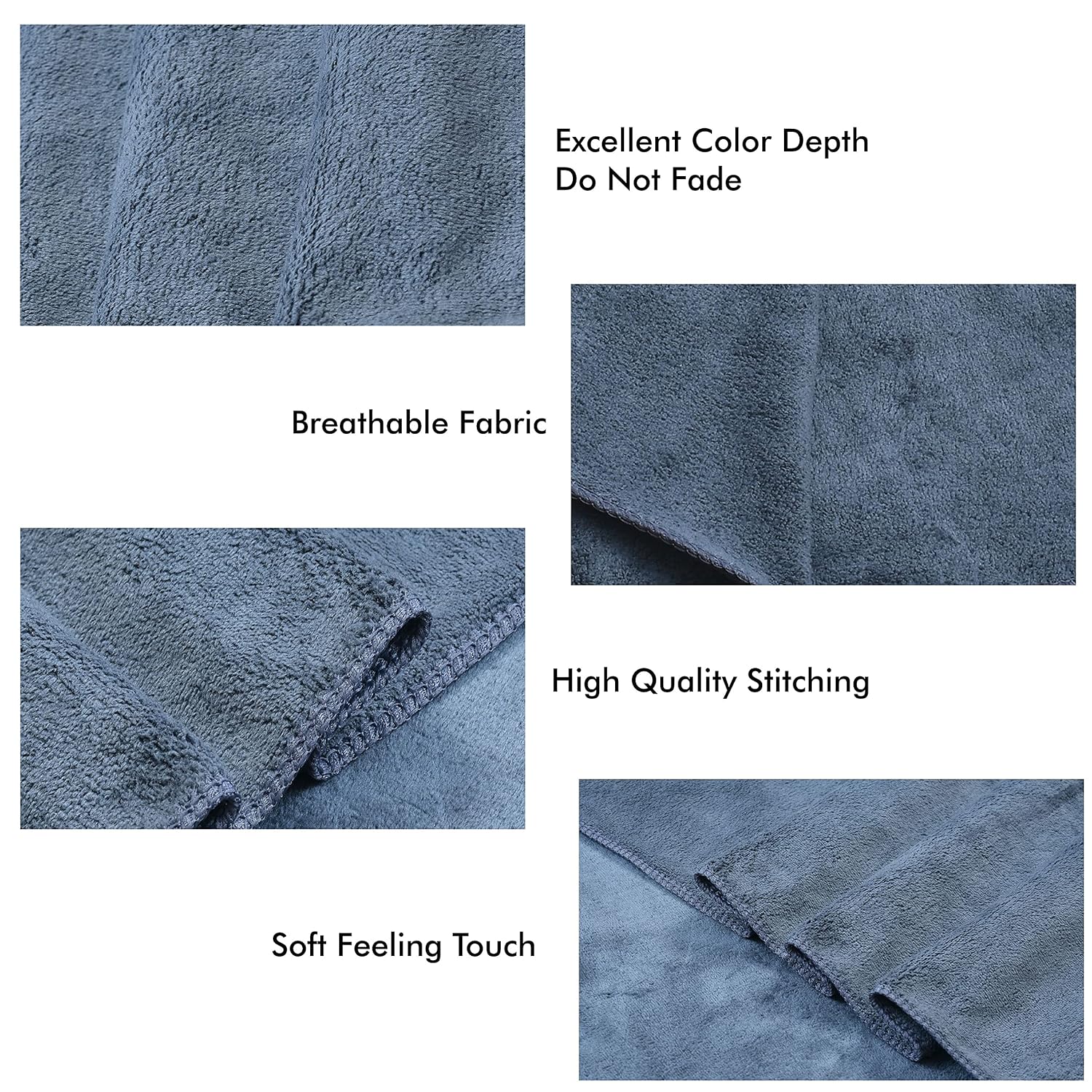 Yellow Weaves Super Soft Microfiber Hand Towels, Gym & Workout Towels 400 Gsm, (Grey) Set Of 1