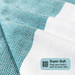 Indihaus 100% Bamboo Bath Towel 300 Gsm | Quick Dry, Fade Resistant, Skin Friendly, Ideal For Home, Gym & Travel (Ocean Teal)