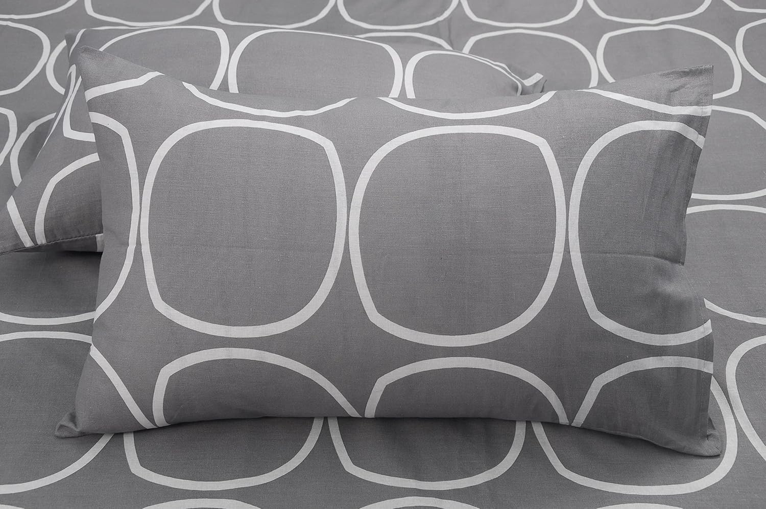 Cotton Double Bedsheet For Queen Size With 2 Pillow Covers - 88 X 96 Inches, Grey | Good For Guest Houses, & Daily Home Use